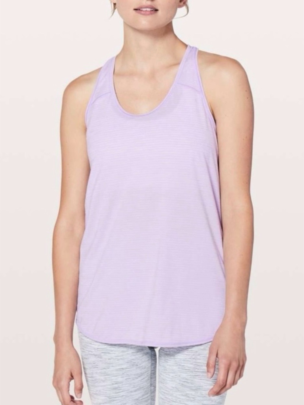 NWT Lululemon Essential Tank in Heathered Sheer Violet Racerback Size 12